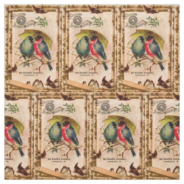 Victorian trade card Standard Sewing Machine Co. Fabric (Swatch)