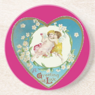 Victorian Valentine A Greeting Of Love Coaster