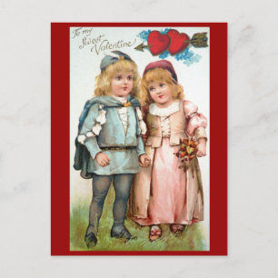 Victorian Valentine Antique Post Card Lovers
