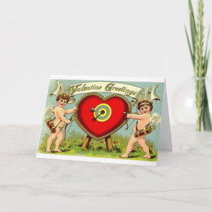 Victorian Valentine Archery Valentine's Day Card