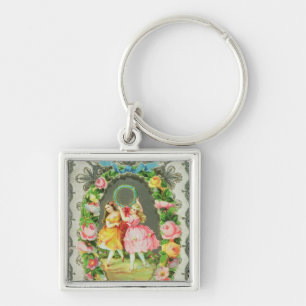 Victorian Valentine Card Keychain