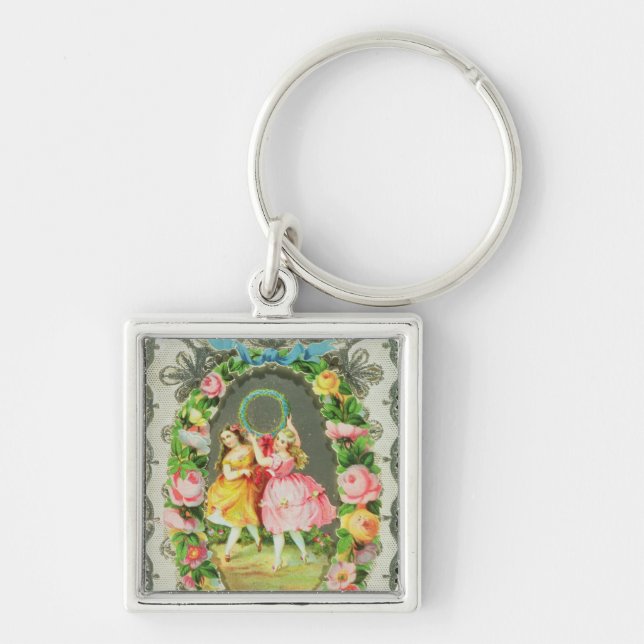 Victorian Valentine Card Keychain (Front)