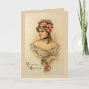 Victorian Valentine Greetings Card