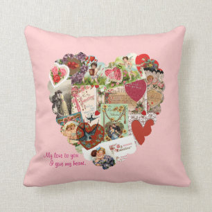 Victorian Valentine Heart Pillow