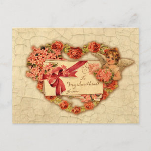 Victorian Valentine Holiday Postcard