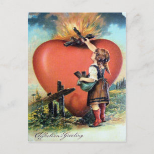 Victorian Valentine Holiday Postcard