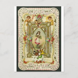 Victorian Valentine Holiday Postcard