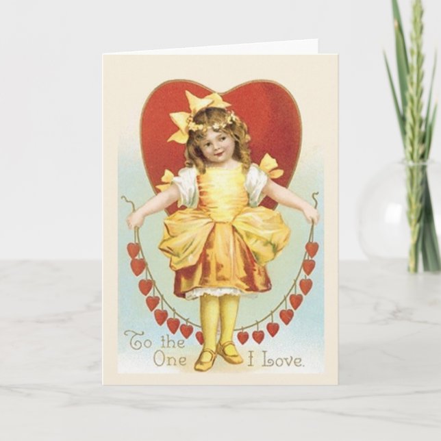 Victorian Valentine Love Valentine's Day Card (Front)