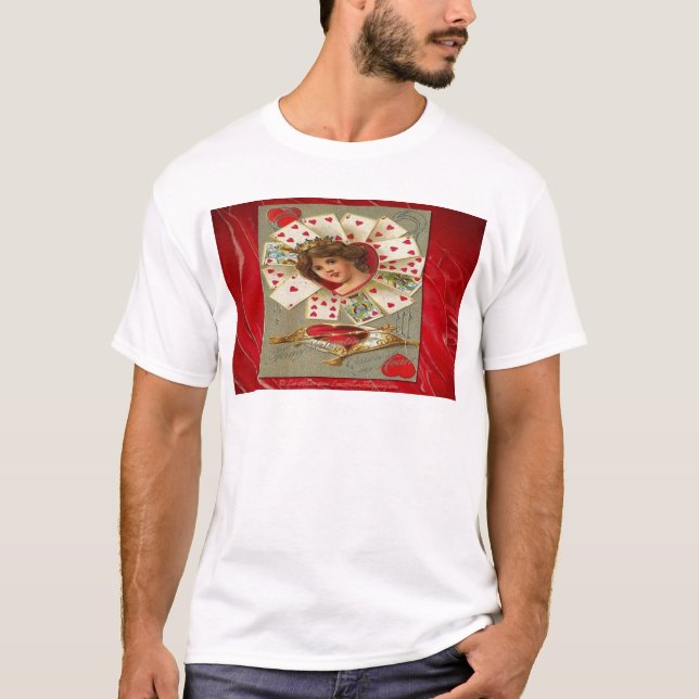Victorian Valentine The Queen Of Hearts T-Shirt (Front)