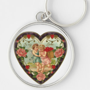 Victorian Valentine To My Love II Keychain