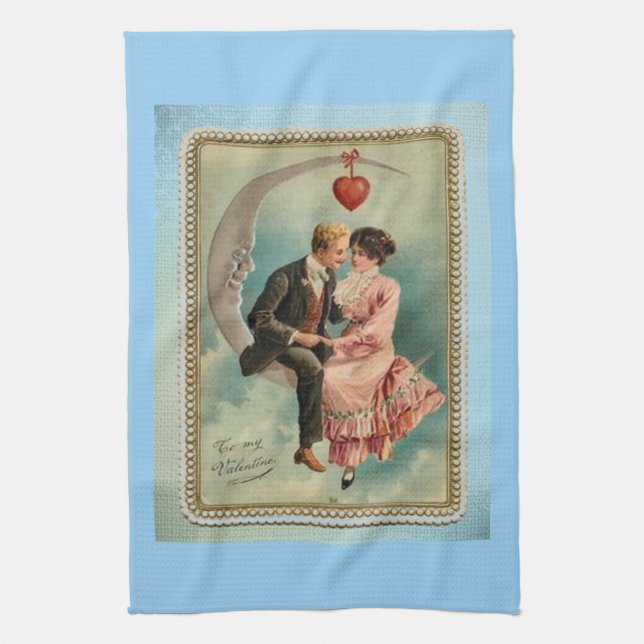 victorian valentines kitchen towel (Vertical)