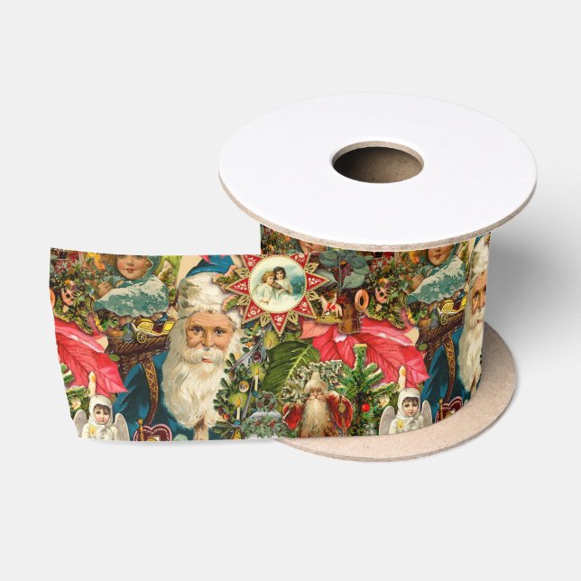 Victorian Vintage Christmas Satin Ribbon (Spool)