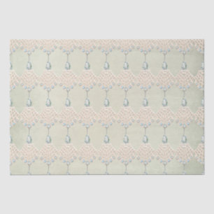 Victorian vintage elegant lace teal rhinestone tissue paper