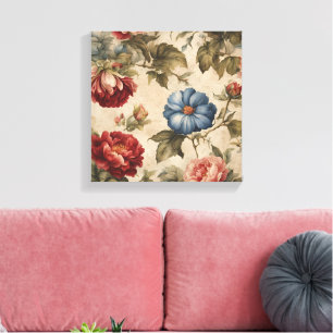 Victorian vintage Floral Canvas Print