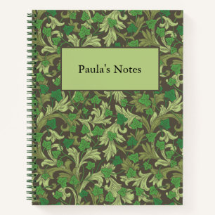 Victorian Vintage Green Ivy Growing on Trellis Notebook
