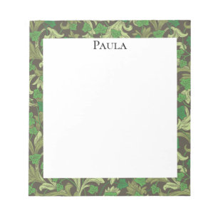 Victorian Vintage Green Ivy Growing on Trellis Notepad