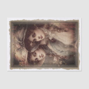 Victorian Vintage Lady Portrait Decoupage Tissue Paper