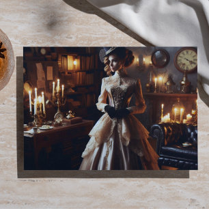 Victorian Vintage Mysterious Elegant Woman  Tissue Paper