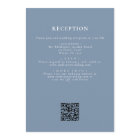 Victorian Vintage QR Code Blue Floral Wedding