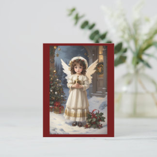 Victorian Vintage Retro Christmas Angel Postcard