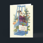 Victorian Vintage Retro Christmas Holiday Card<br><div class="desc">Our Vintage Christmas Cards collection is designed to capture the hearts of those who appreciate the grace and beauty of a bygone era. Sending these cards is like sending a piece of history, a reminder of the joy and warmth that the holiday season brings. Whether you're sending them to loved...</div>