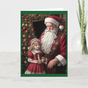 Victorian Vintage Retro Christmas Holiday Card