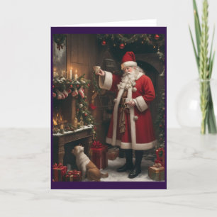 Victorian Vintage Retro Christmas Holiday Card
