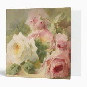 Victorian Vintage Rose Watercolor Binder
