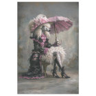 Victorian Vintage Standard Poodle Decoupage