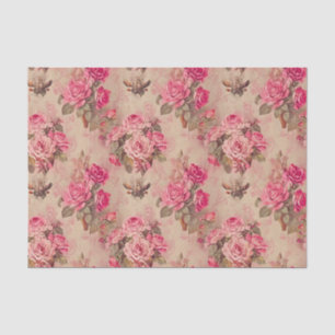 Victorian Vintage Style Roses Tissue Paper