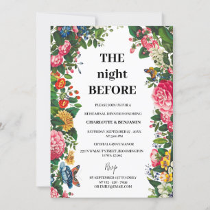 Victorian Vintage Wedding Rehearsal Dinner Invitation