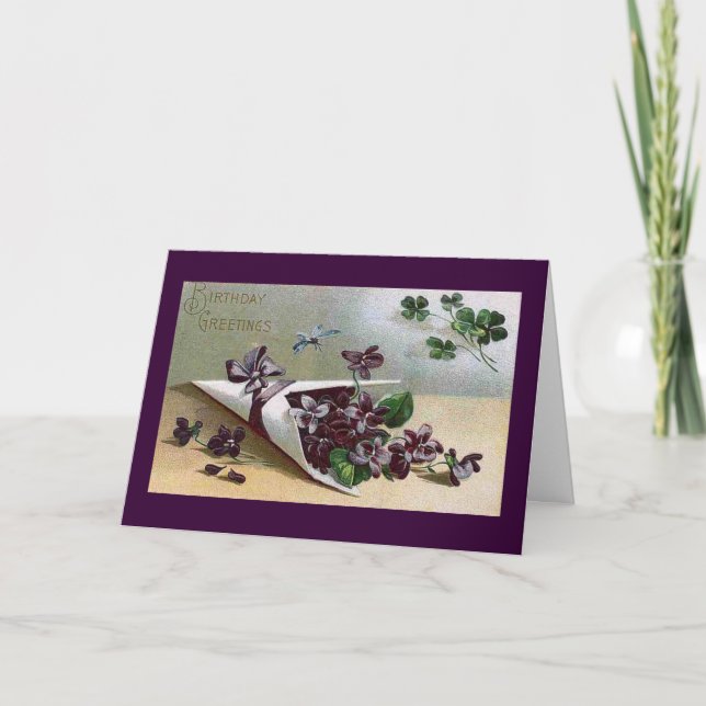 Victorian Violets Card (Front)