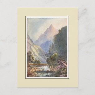 Victorian watercolor postcard