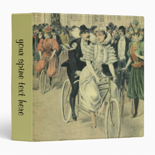 Victorian Wedding Bride and Groom Newlywed Bicycle Binder