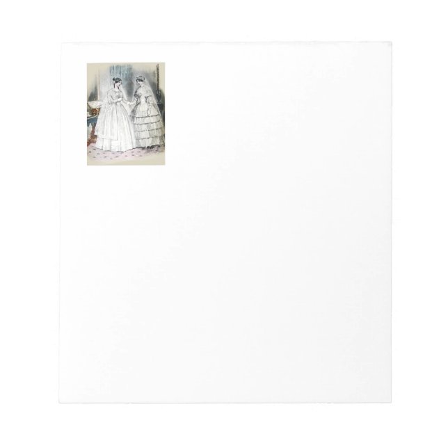 Victorian Wedding Dress Notepad (Front)