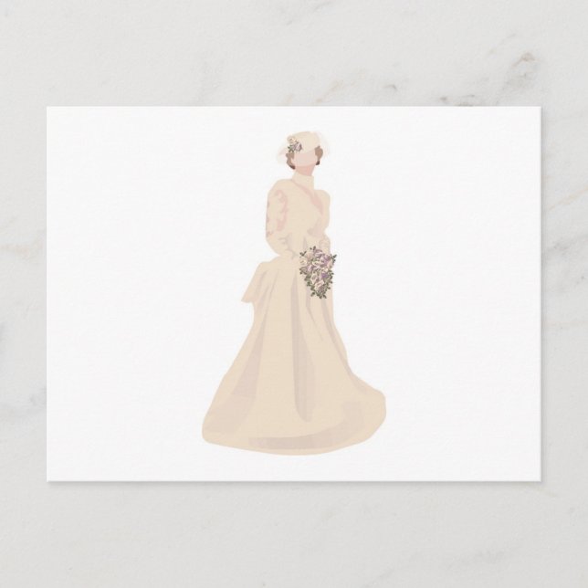 Victorian Wedding Dress Postcard (Front)