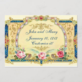 Victorian Wedding engagement anniversary Announcement