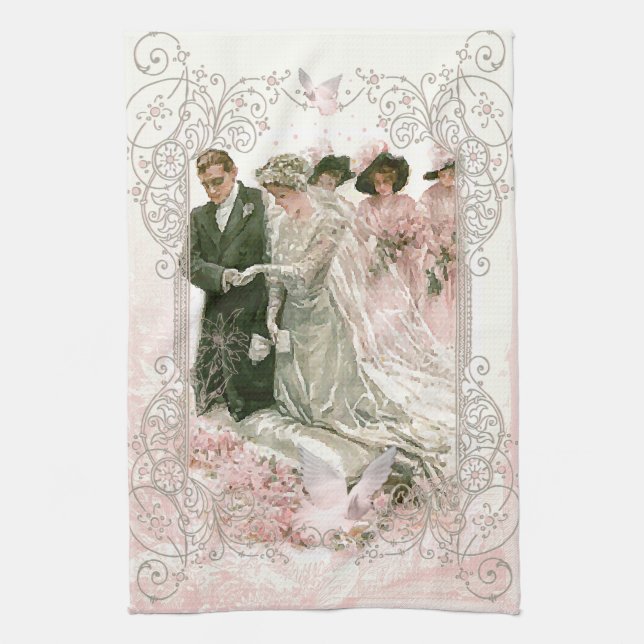 Victorian Wedding - Kitchen Towel (Vertical)