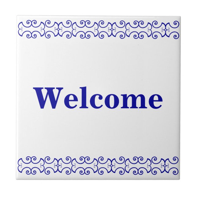 Victorian Welcome Sign Tile (Front)