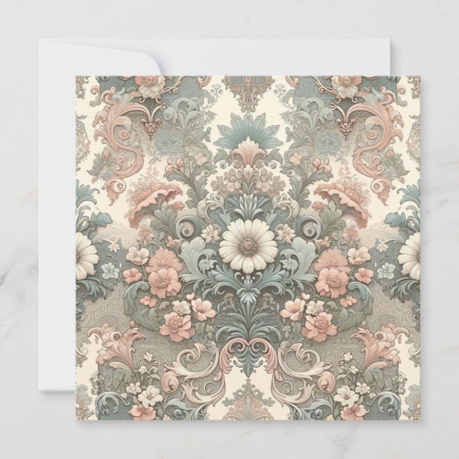 Victorian Whisper: A Pastel Symphony Invitation (Front)