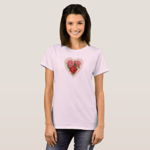 Victorian White Lace Doily Valentine Card T-Shirt