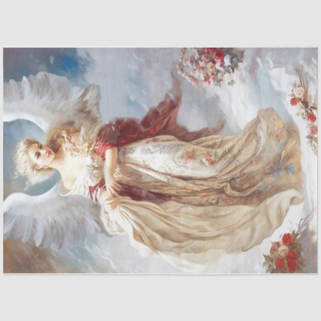 Victorian Winter Angel Tissue Paper (Front)