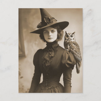 Victorian Witch Sepia Portrait style 11 Postcard