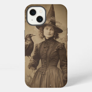 Victorian Witch Sepia Portrait style 5 iPhone 13 Case