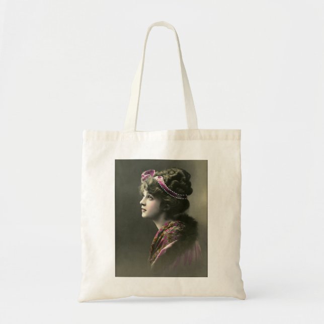 victorian woman hopeful expression tote bag (Front)