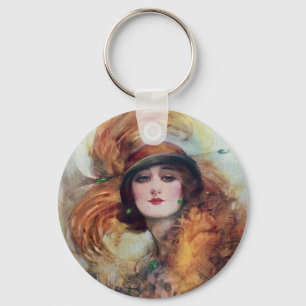 Victorian Woman Keychain