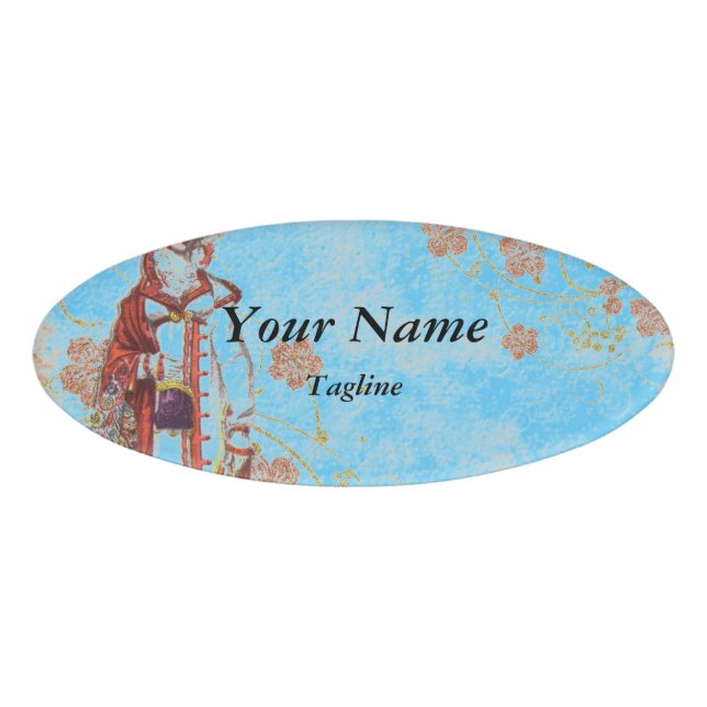 Victorian Woman Name Tag (Front)