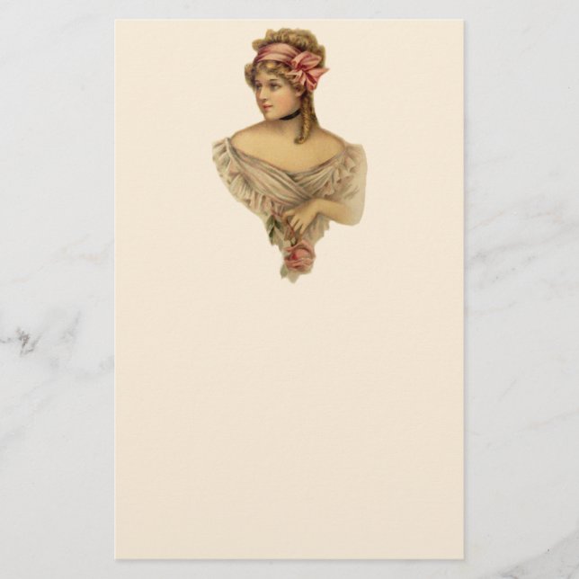Victorian Woman Stationery (Front)