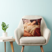 Victorian Woman with a Mirror Throw Pillow (Chair)