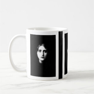 Victorian woman with haunting expression coffee mug
